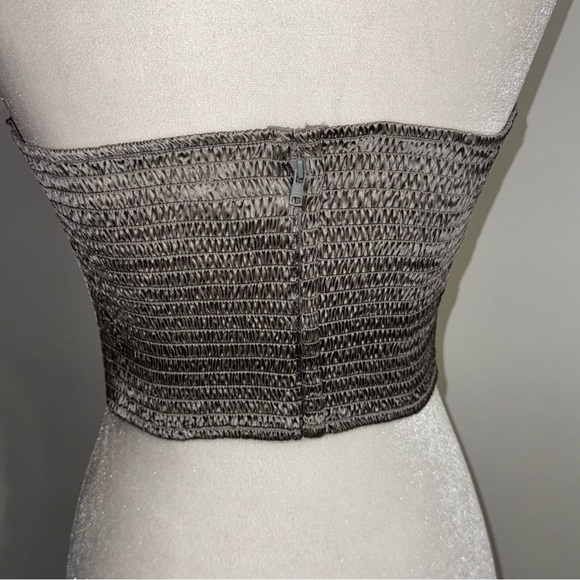 Vintage Nordstrom’s Lingerie Silk bustier Corset Strapless Top With Boning - Picture 4 of 11